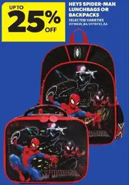 Atlantic Superstore Heys spider-man lunchbags or backpacks offer