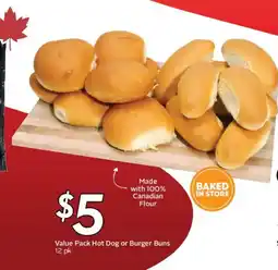 Safeway Value Pack Hot Dog or Burger Buns offer
