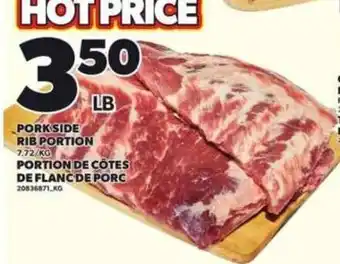 Independent Grocer Pork side rib portion offer