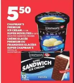 Independent Grocer Chapman's premium ice cream or super novelties offer