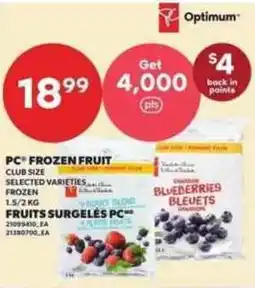 Independent Grocer Pc frozen fruit offer