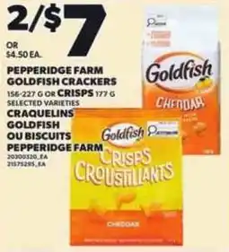 Independent Grocer Pepperidge farm goldfish crackers or chips offer