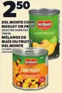 Independent Grocer Del monte corn medley or fruit offer