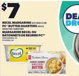 Independent Grocer Becel margarine or pc butter quarters offer
