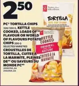 Independent Grocer Pc tortilla chips, kettle cooked, loads oftmet flavour or world of flavours potato chips offer