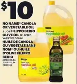 Independent Grocer No name canola or vegetable oil 3lor filippo berio olive oil offer