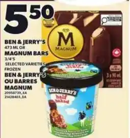 Independent Grocer Ben & jerry's or magnum bars or magnum bars offer