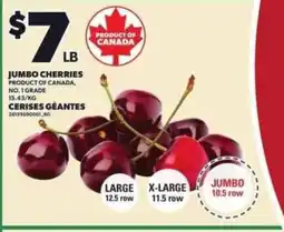Independent Grocer Jumbo cherries offer