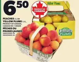 Independent Grocer Peaches or yellow plums offer
