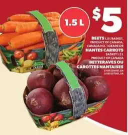 Independent Grocer Beets or nantes carrots offer