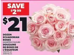 Independent Grocer Dozen ecuadorian roses offer