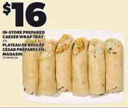 Independent Grocer In-store prepared caeser wrap tray offer