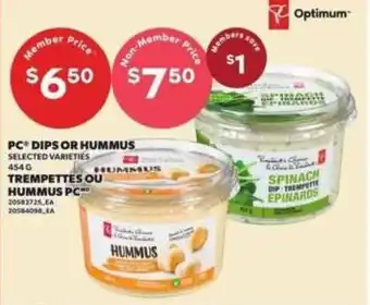 Independent Grocer Pc dips or hummus offer