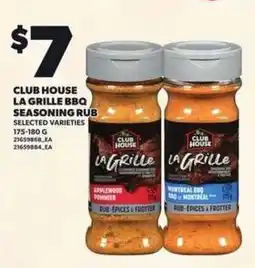 Independent Grocer Club house la grille bbq seasoning rub offer