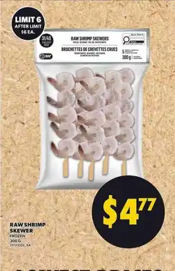 Independent Grocer Raw shrimp skewer offer