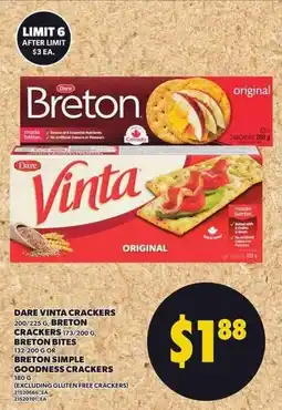 Independent Grocer Dare vinta crackers breton crackers offer