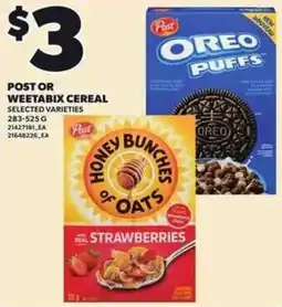 Independent Grocer Post or weetabix cereal offer