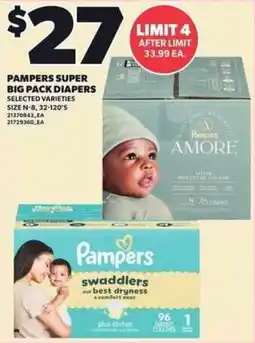 Independent Grocer Pampers super big pack diapers offer