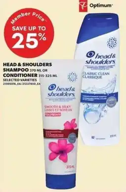 Independent Grocer Head & shoulders shampoo or conditioner offer
