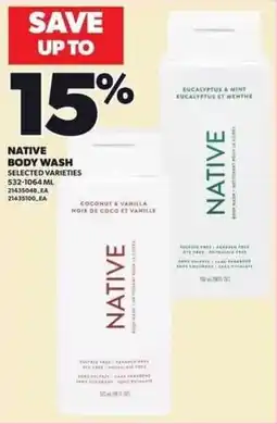 Independent Grocer Native body wash offer