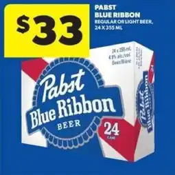 Real Canadian Liquorstore Pabst blue ribbon regular or light beer offer