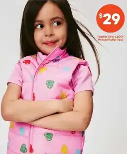 Dominion Toddler Girls' LEGO Printed Puffer Vest offer