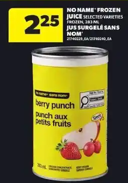 Atlantic Superstore NO NAME Frozen juice offer