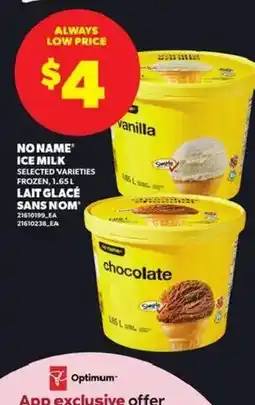 Atlantic Superstore NO NAME Ice milk offer