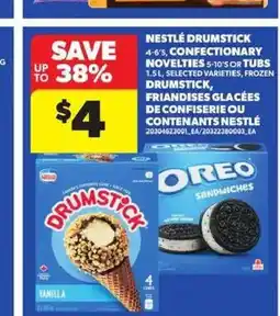 Atlantic Superstore Nestlé drumstick 4-6's, confectionary novelties offer