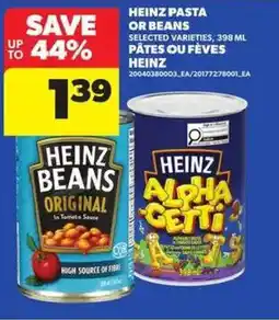 Atlantic Superstore HEINZ Pasta or beans offer
