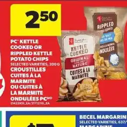 Atlantic Superstore PC Kettle cooked or rippled kettle potato chips offer