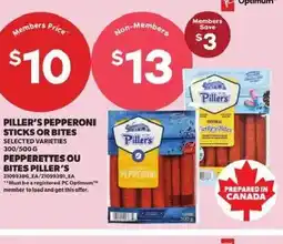 Atlantic Superstore PILLER'S Pepperoni sticks or bites offer