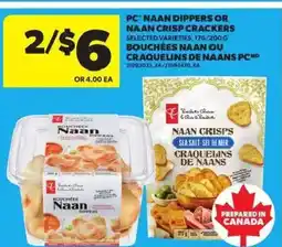 Atlantic Superstore PC Naan dippers or naan crisp crackers offer
