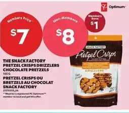 Atlantic Superstore THE SNACK FACTORY Pretzel crisps drizzlers chocolate pretzels offer