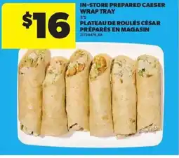 Atlantic Superstore In-store prepared caeser wrap tray offer