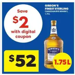 Real Canadian Liquorstore GIBSON'S FINEST STERLING offer
