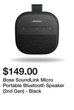 Newegg Bose SoundLink Micro Portable Bluetooth Speaker (2nd Gen) - Black offer