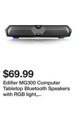 Newegg Edifier MG300 Computer Tabletop Bluetooth Speakers with RGB light, Black offer