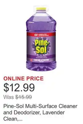 Costco Pine-Sol Multi-Surface Cleaner and Deodorizer, Lavender Clean, Splash-less Formula offer