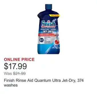 Costco Finish Rinse Aid Quantum Ultra Jet-Dry, 374 washes offer