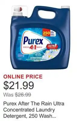 Costco Purex After The Rain Ultra Concentrated Laundry Detergent, 250 Wash Loads offer