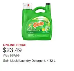 Costco Gain Liquid Laundry Detergent offer