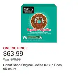 Costco Donut Shop Original Coffee K-Cup Pods, 96-count offer