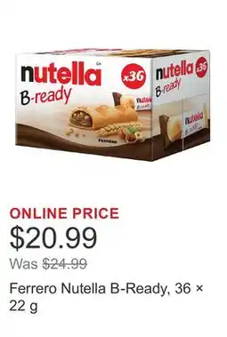 Costco Ferrero Nutella B-Ready, 36 × offer