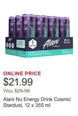 Costco Alani Nu Energy Drink Cosmic Stardust offer