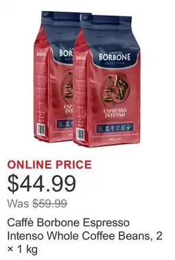 Costco Caffè Borbone Espresso Intenso Whole Coffee Beans, 2 × offer