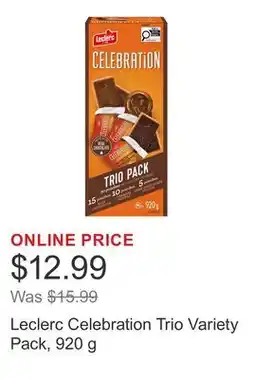 Costco Leclerc Celebration Trio Variety Pack offer