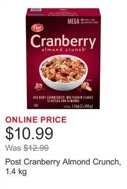 Costco Post Cranberry Almond Crunch offer
