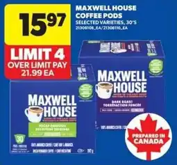 Real Canadian Superstore Maxwell house coffee pods offer