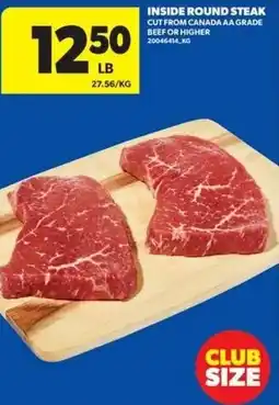 Real Canadian Superstore Inside round steak offer